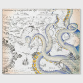 Vintage Kaart Cadeaupapier (Vlak)