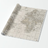 Vintage Kaart Inpakpapier (Uitgerold)