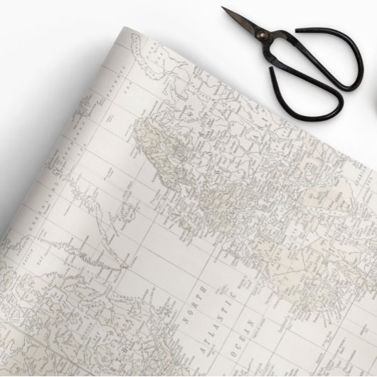 Vintage Kaart Inpakpapier