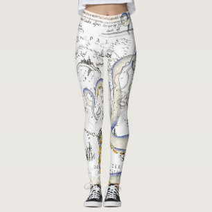 Vintage Kaart Leggings
