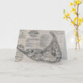 Vintage Kaart Nantucket (Gele Bloem)