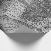 vintage kaart oude wereld cadeaupapier (Hoek)