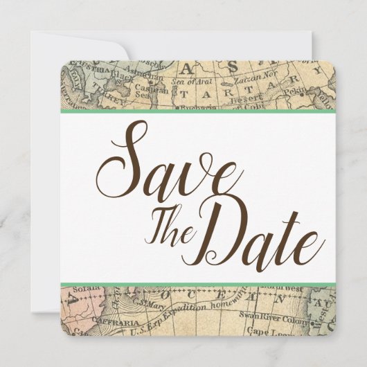 Vintage Kaart Save the Date (Voorkant)