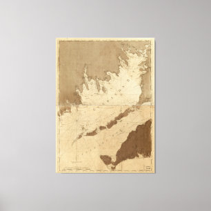 Vintage Kaart van de Baai van Buizerden (1776) Canvas Afdruk