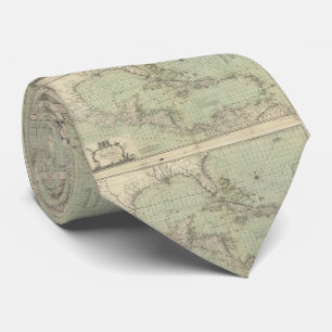 Vintage Kaart van de Caraïben (1774) Stropdas