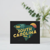 Vintage kaart van de staat South Carolina (Staand voorkant)