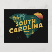 Vintage kaart van de staat South Carolina (Voorkant)
