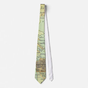 Vintage Kaart van San Francisco Californië (1905) Stropdas