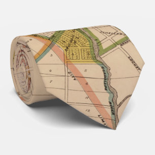 Vintage Kaart van San Jose Californië (1886) Stropdas
