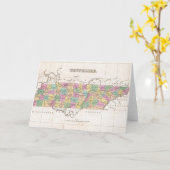 Vintage Kaart van Tennessee (1827) (Gele Bloem)