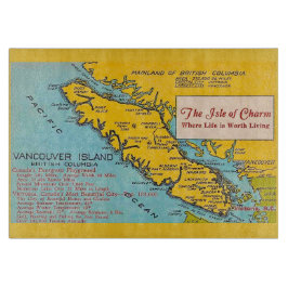 Vintage kaart van Vancouver Island  Snijplank