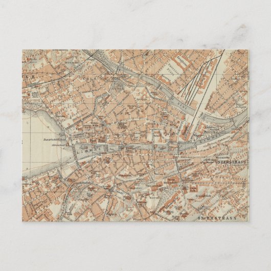 Vintage Kaart van Zürich Zwitserland (1913) (Voorkant)