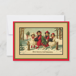 Vintage-Kaart voor kerstcadeautjes Notitiekaartje