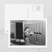 Vintage Kaart voor vrouwen en bibliotheek (Voorkant / Achterkant)