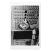 Vintage Kaart voor vrouwen en bibliotheek Magneet (Verticaal)