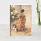 Vintage Kaart Yule met Gedicht (Voorkant)