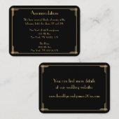 Vintage Kaarten voor huwelijksaccommodatie (Voorkant / Achterkant)