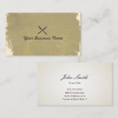 Vintage kaasvervalsing van textiel visitekaartje (Voorkant / Achterkant)