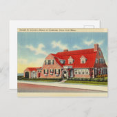 Vintage, kabeljauw, Massachusetts Briefkaart (Voorkant / Achterkant)