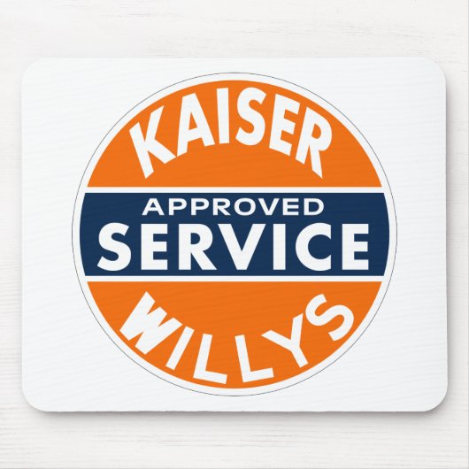 Vintage Kaiser Willys servicebord Muismat (Voorkant)