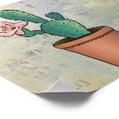 Vintage Kaktus Poster (Hoek)