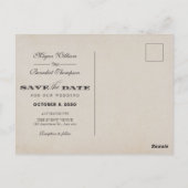 Vintage kalligrafie gotische trouw-ansichtkaart briefkaart (Achterkant)