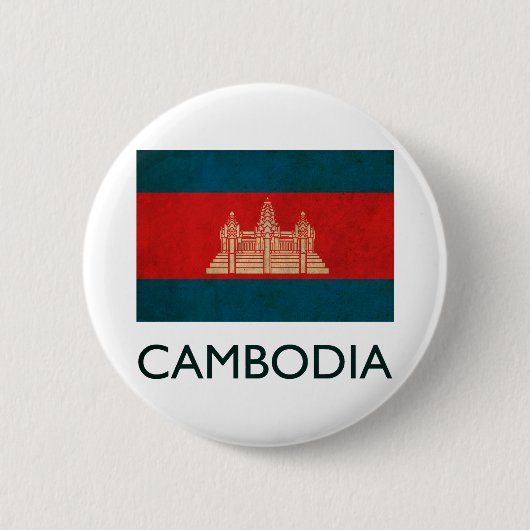 Vintage Kambodja Ronde Button 5,7 Cm (Voorkant)
