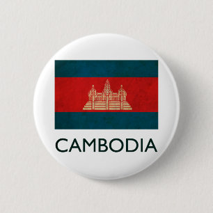 Vintage Kambodja Ronde Button 5,7 Cm