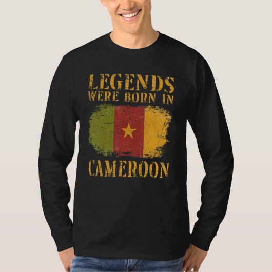 Vintage Kameroense Vlag Kameroen T-shirt (Voorkant)