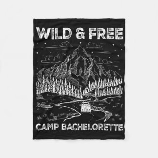 Vintage Kamp Bachelorette Feest Matching Wilde Ret Fleece Deken