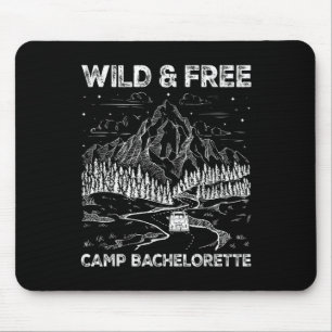 Vintage Kamp Bachelorette Feest Matching Wilde Ret Muismat