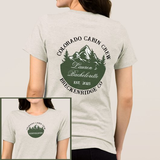 Vintage Kamp Bruidsmeisjes Colorado Cabin Crew Tri-Blend Shirt