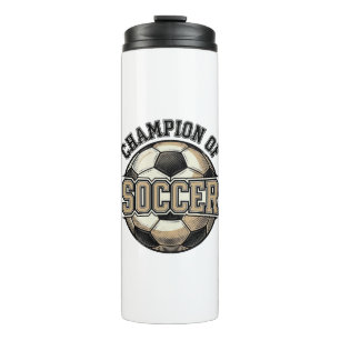 Vintage Kampioen van Voetbal Shirt Design_1 Thermosbeker