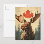 Vintage Kanadischer Elch Briefkaart (Voorkant / Achterkant)