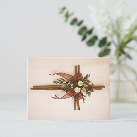 Vintage, kaneel en Roos Briefkaart (Staand voorkant)