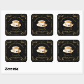 Vintage Kaneelthee Vierkante Label (Vel)