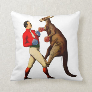 Vintage Kangaroo Boxer Boxer Sport Kussen