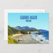 Vintage Kannon Beach Oregon Briefkaart (Voorkant / Achterkant)