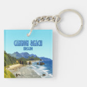 Vintage Kannon Beach Oregon Sleutelhanger (Achterkant)