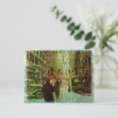 Vintage Kansas City Grunge Collage Briefkaart (Staand voorkant)