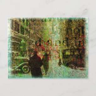 Vintage Kansas City Grunge Collage Briefkaart