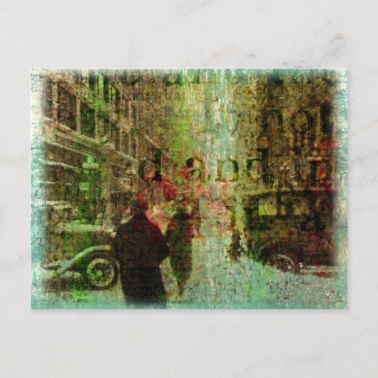 Vintage Kansas City Grunge Collage Briefkaart (Voorkant)