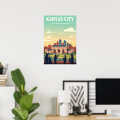Vintage Kansas City Poster (Thuiskantoor)