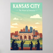 Vintage Kansas City Poster (Voorkant)