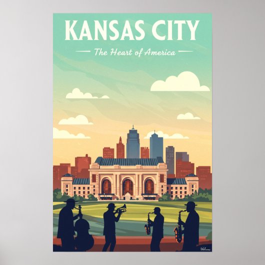 Vintage Kansas City Poster (Voorkant)
