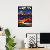 Vintage Kansas City Poster (Thuiskantoor)