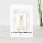 vintage kantbruidsmeisje kaart (Achterkant)