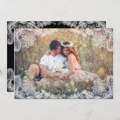 VINTAGE KANTEN FOTO SAVE THE DATE AANKONDIGING (Voorkant / Achterkant)