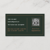 Vintage Kapper | Gepersonaliseerde Kapper QR-code Visitekaartje (Achterkant)
