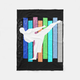 Vintage Karate Judo Kickboksen Worstelen Mannen Vr Fleece Deken